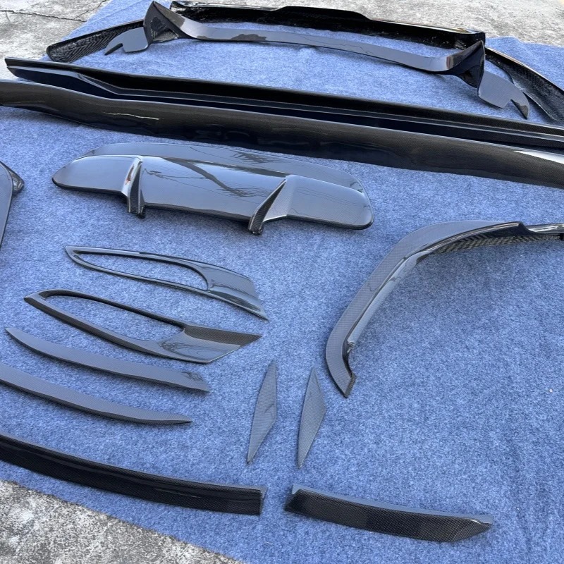 N Style Dry Carbon Fiber Small Surround Body Kit for  812 Modification, Front Lip, Side Skirt, Rear Diffuser, Tail Wing